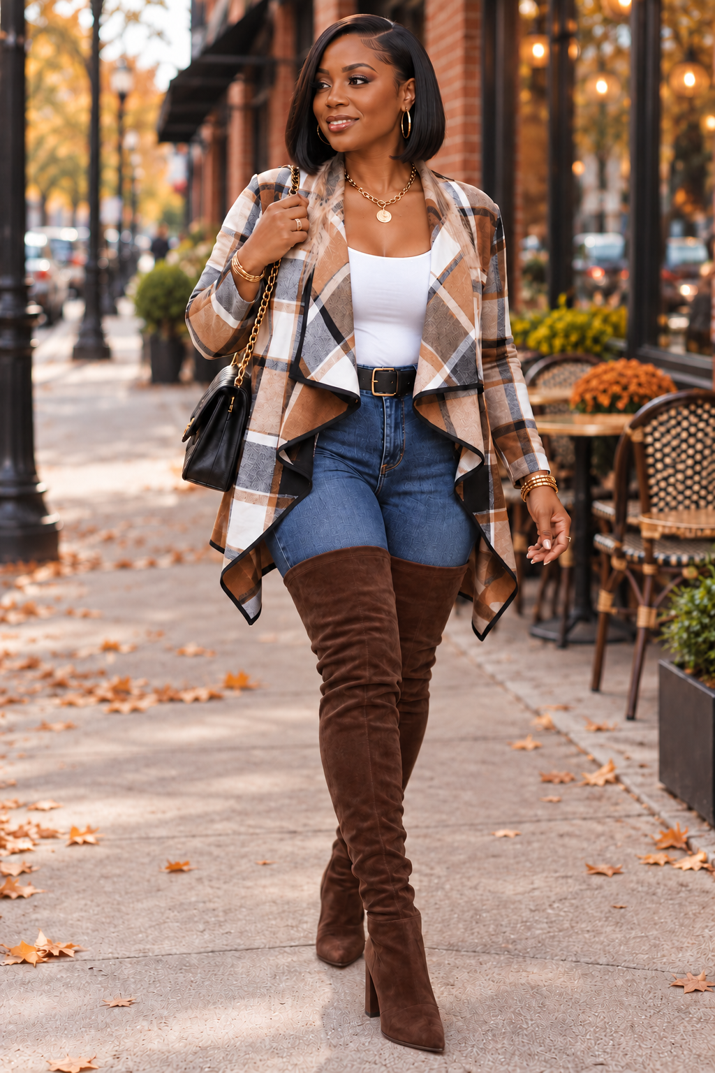 Plaid Cardigan