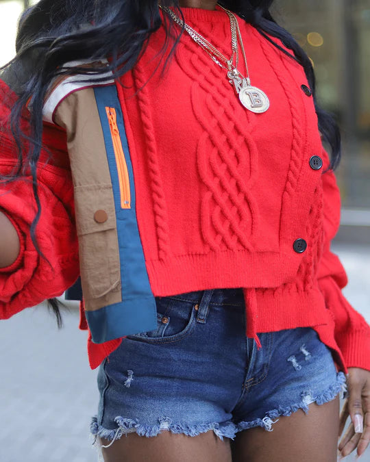 Bold Move Cable Knitted Sweater