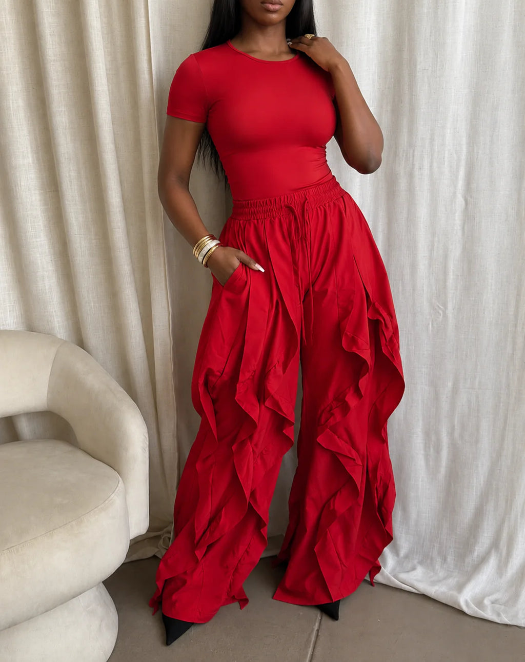 The Ruffle Me Chic Statement Pants