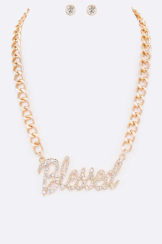 BLESS Crystal Necklace Set