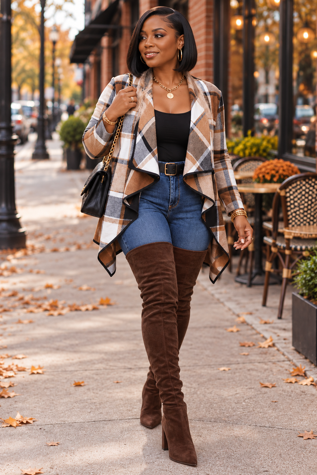 Plaid Cardigan