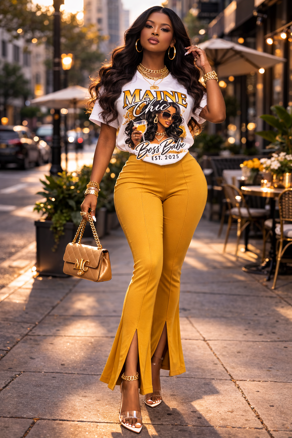 The Boss Split Spring Stretch Pants