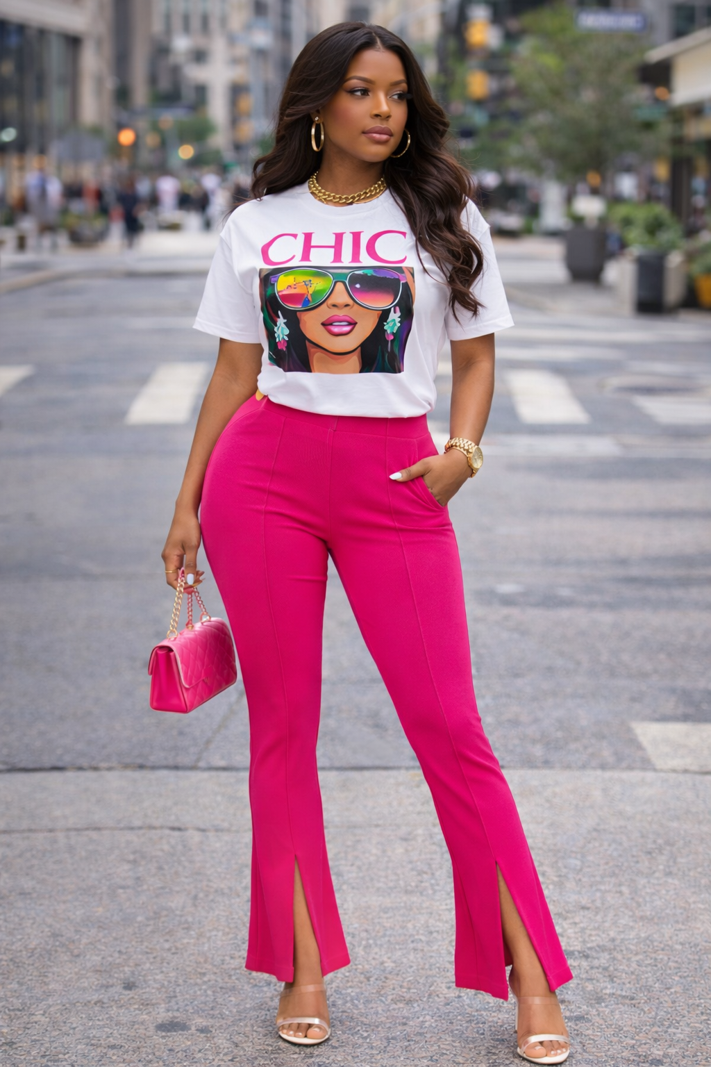 The Boss Split Spring Stretch Pants