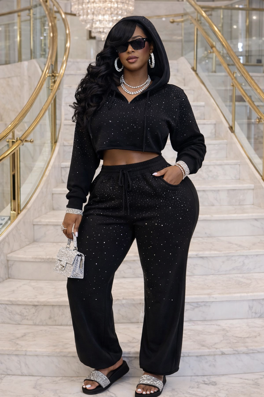 The Diamond Drip Luxe Jogger Set