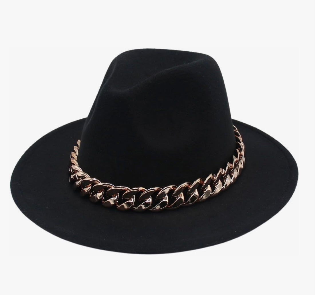 Chic Chain Linked Fedora