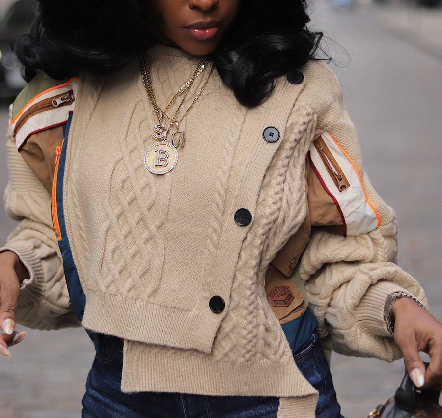 Bold Move Cable Knitted Sweater