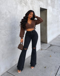 Distressed Bell Jeans
