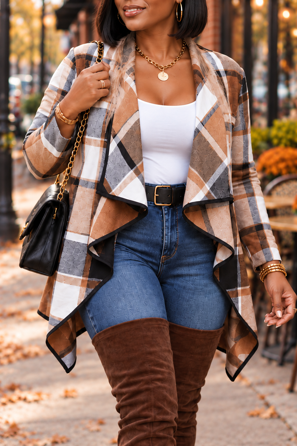 Plaid Cardigan