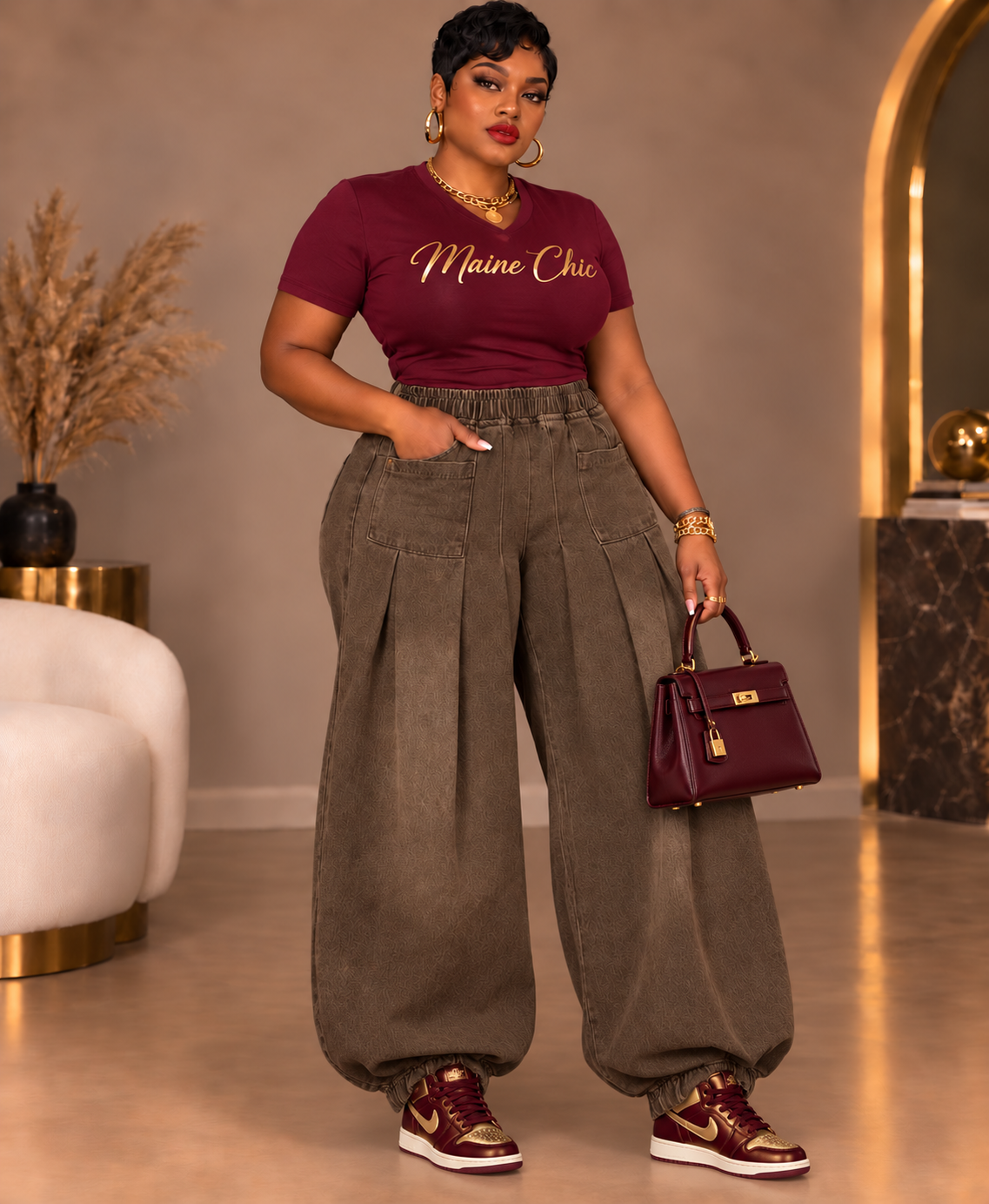 Mocha Motion Ballon Pants (Plus)