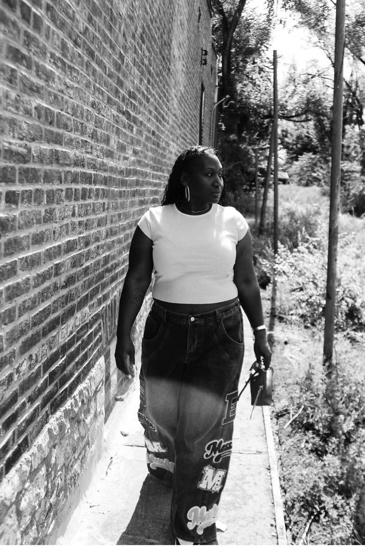 Patch Baggy Jeans (Plus Size)