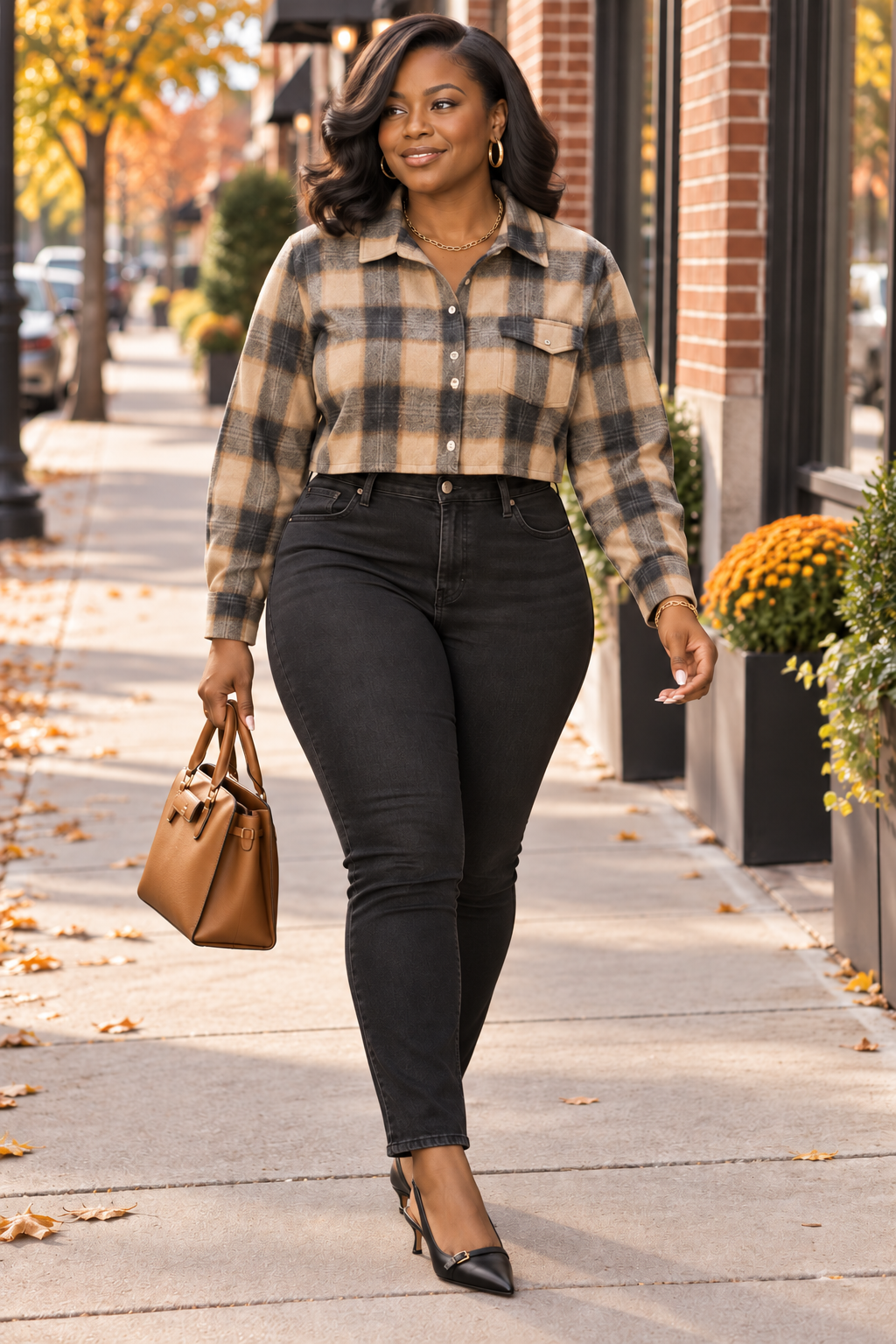 Plaid Crop