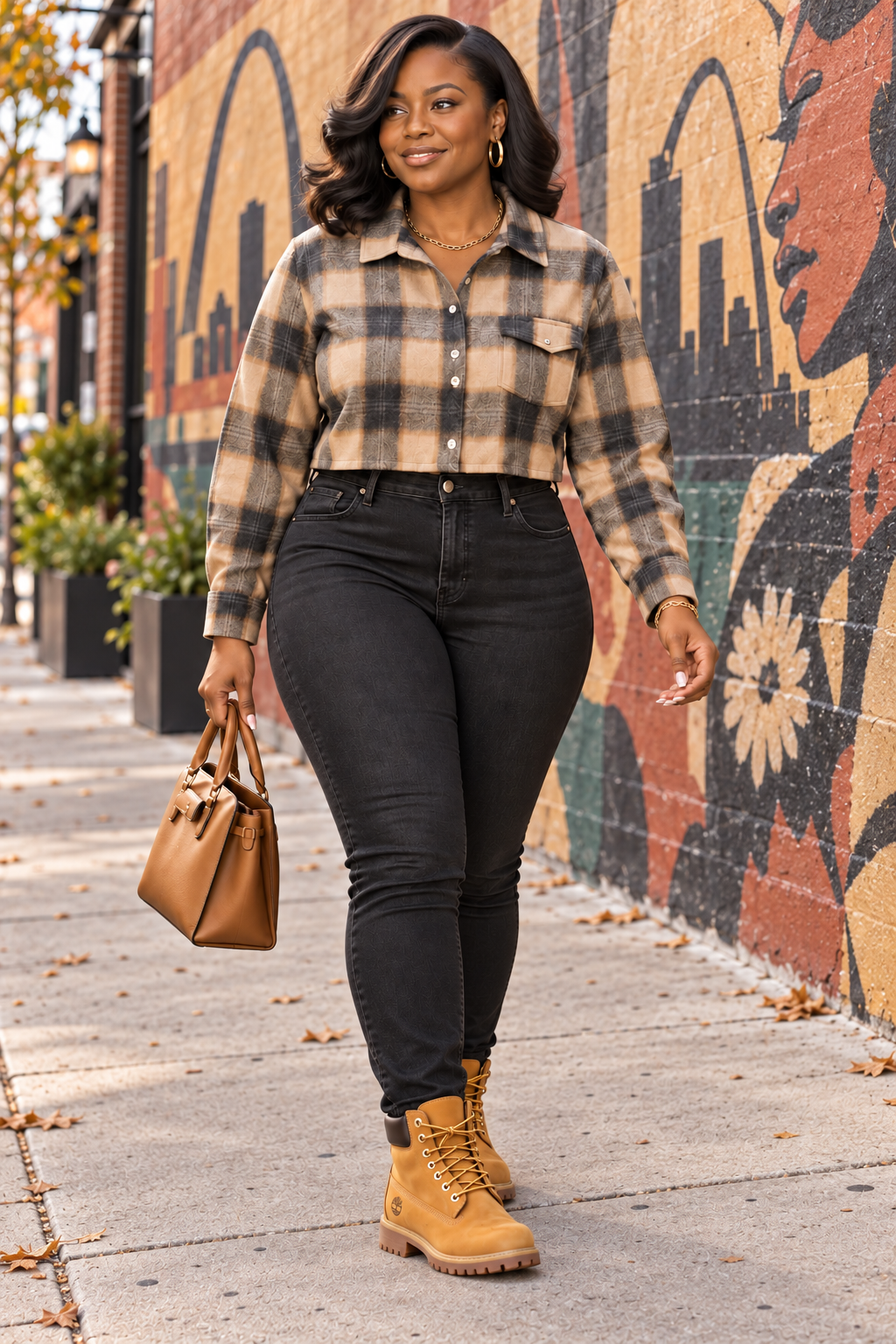 Plaid Crop