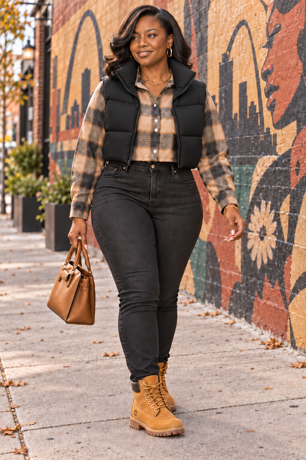 Plaid Crop