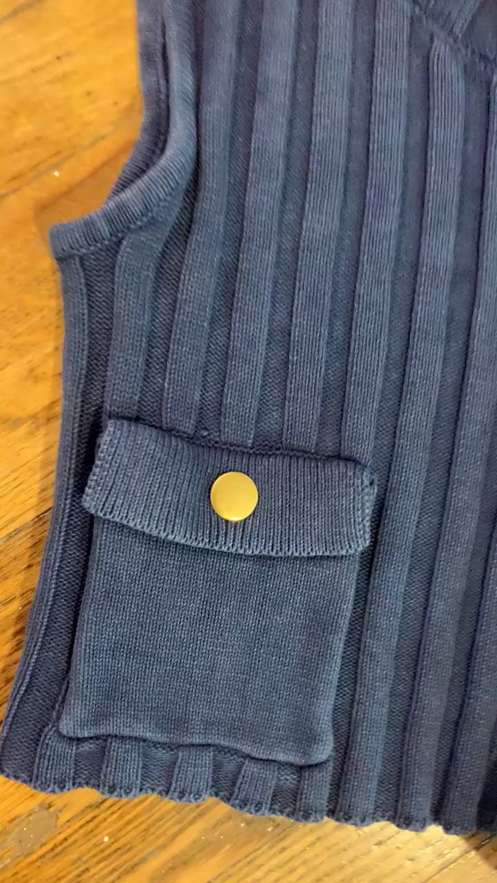 Denim Blue Knitted vest